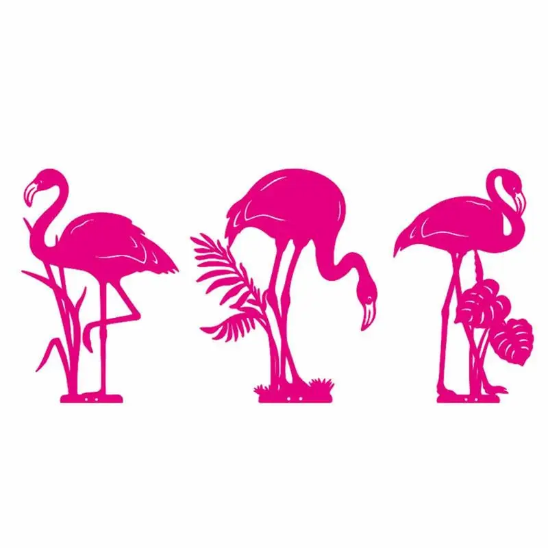 

Outdoor Garden Decoration Metal Yard Art Beautiful Pink Flamingo Lawn Decor Garden Stake Landscape Backyard Pathway Ornament