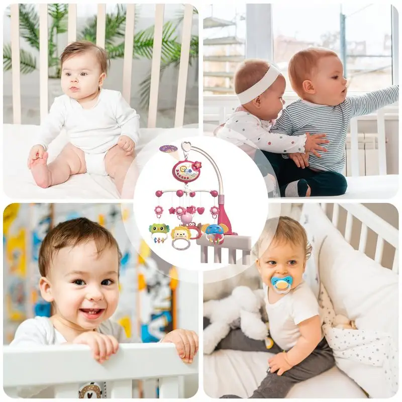 Мобиль для детской кроватки погремушка-держатель погремушек с дистанционным