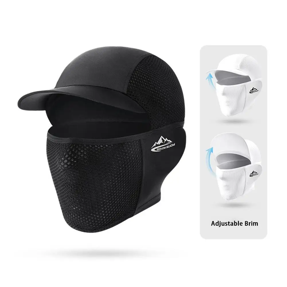 

Женская крутая воздухопроницаемая Солнцезащитная шляпа с козырьком из ледяного шелка, Солнцезащитная шляпа с маской для занятий спортом н...