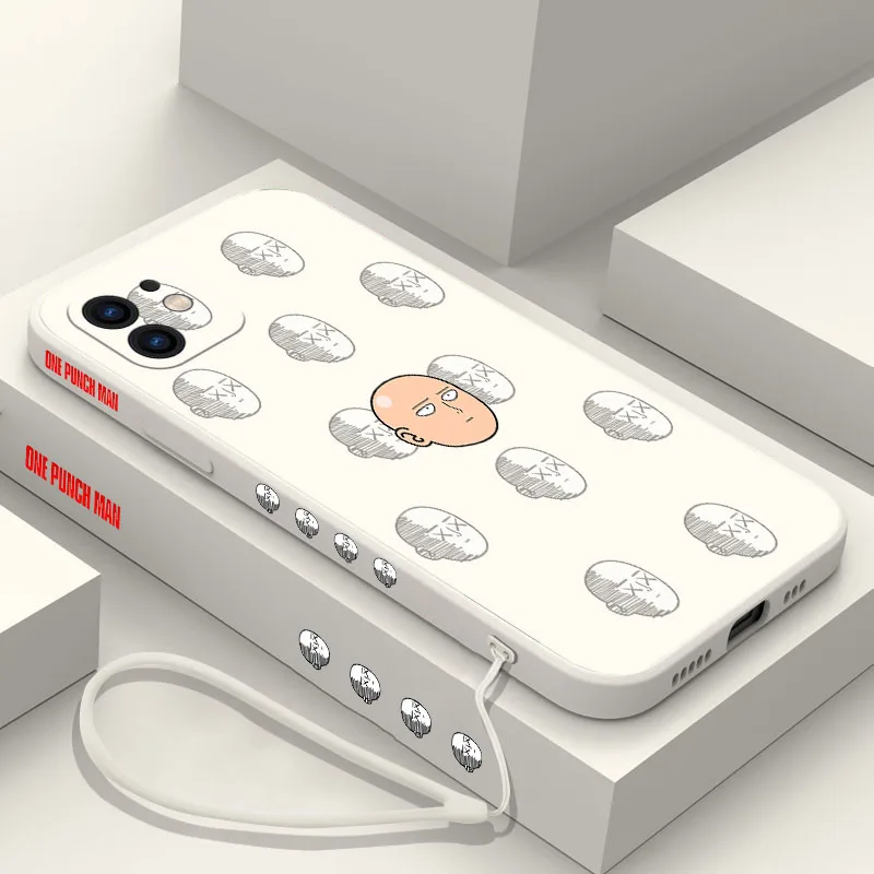 

Anime One Punch Man Art Phone Case For Samsung A81 A53 A50 A12 A22S A52 A52S A51 A72 A71 A32 A22 A30 A21S 4G 5G with Hand Strap