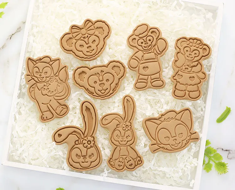 

Disney Duffy Cookie Cutters 3D Diy Custom Cookie Mold Plastic Pressable Cookie Stamp Kitchen Baking Pastry Bakeware Tools