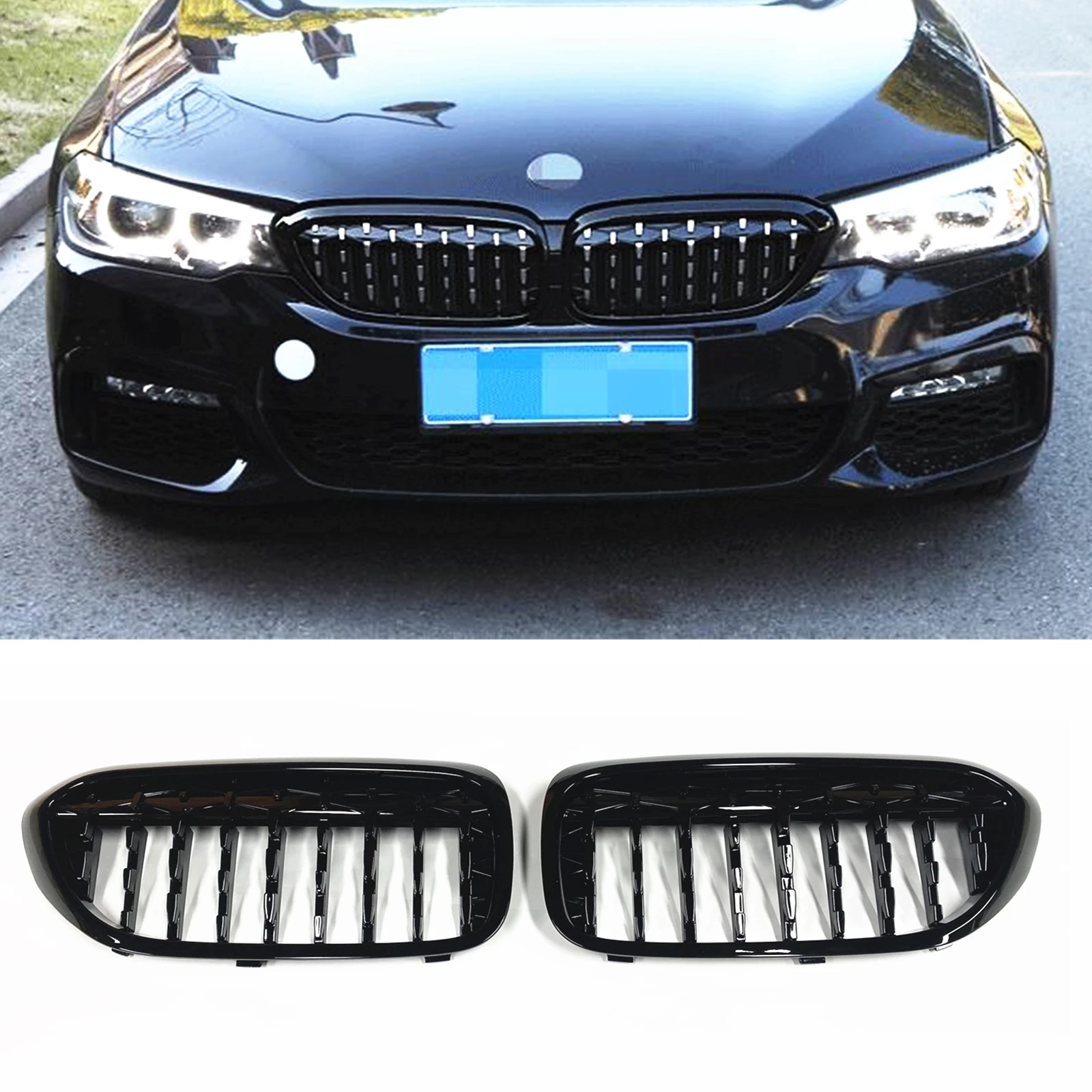 

Car Front Grille Hood Upper Bumper Mesh Grill For BMW G30 G31 G38 5-Series Sedan 520i 525i 528i 530i 535i 550i 2017-2020