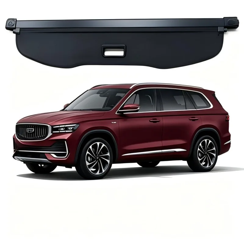 Фото Шторка-органайзер для багажника Geely Boyue Pro 2020-2023: защитная перегородка, антикражная защита, шторка для конфиденциальности №1