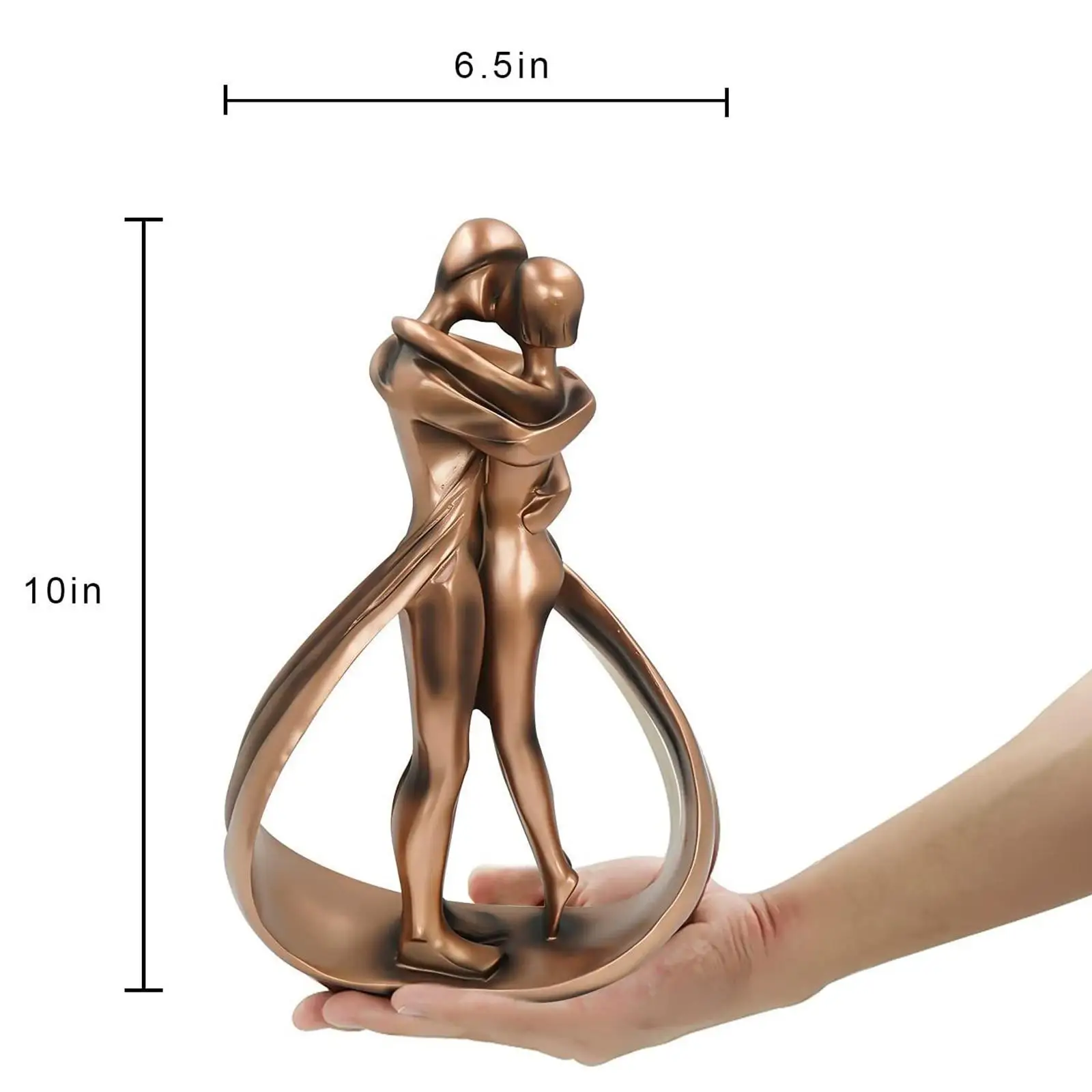 

Resin Couple Kiss Desktop Ornament Couple Hug Statue Romantic Desk Statue for Wedding Home Thanksgiving Day Office Christmas