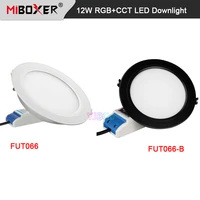 12w rgbcct led downlight whiteblack miboxer dimmable 16 millions of colors ceiling 110v 220v 2 4g rf remoteappvoice control