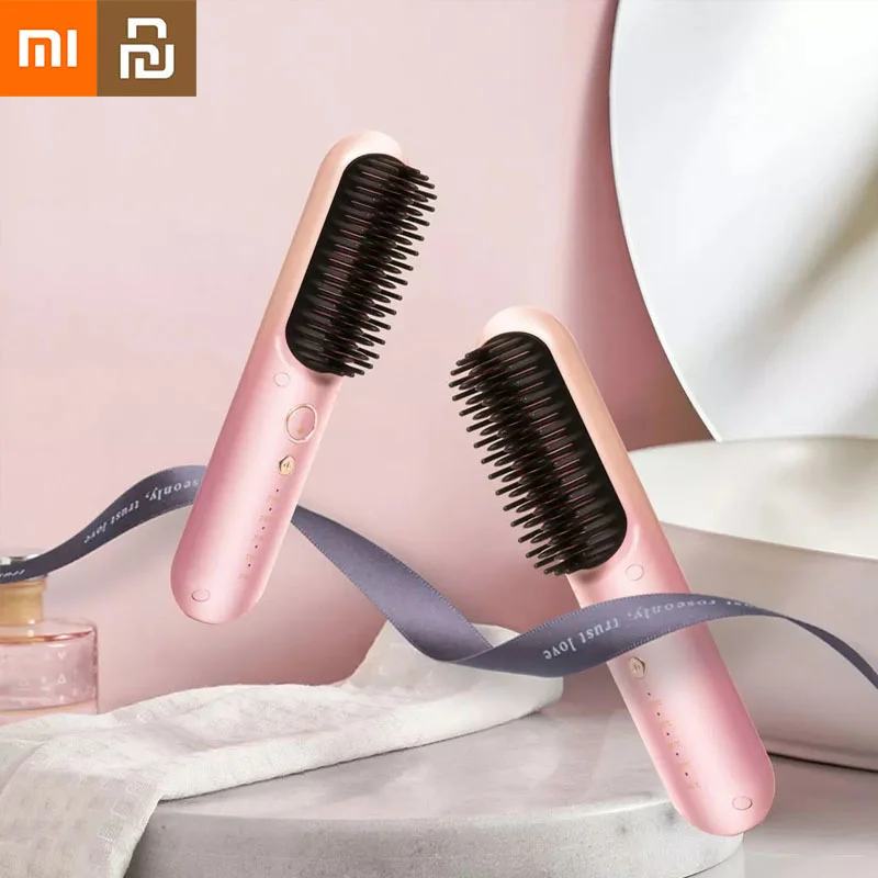 

Xiaomi Youpin Wireless Straight Curly Hair Comb Gradient Pink Constant Temperature Hair Care Styling Straight Hair Comb