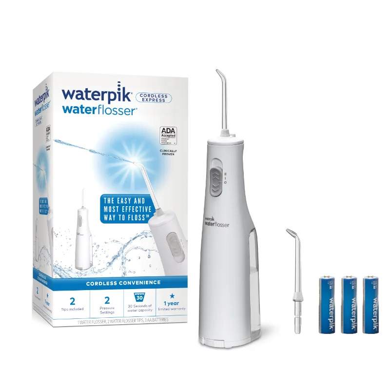 

Waterpik Cordless Express Portable Water Flosser Oral Irrigator, White