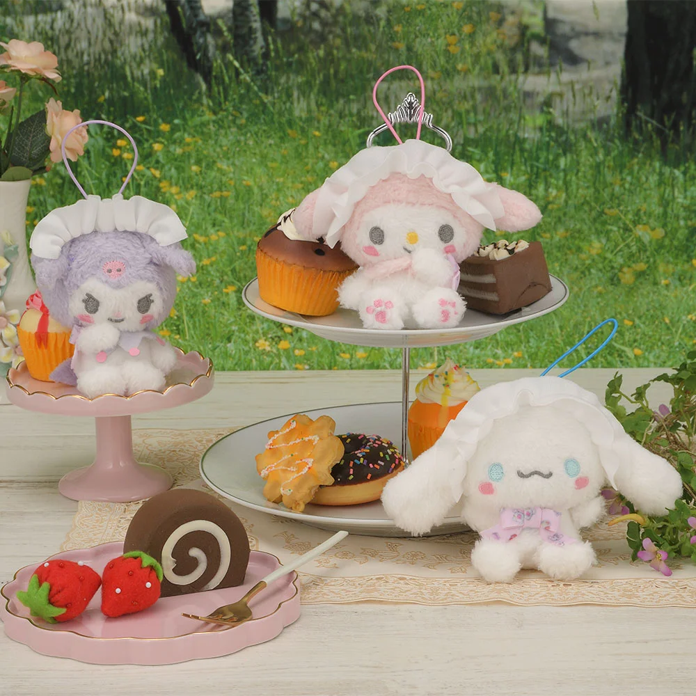 

Sanrio Lace Hairbow Baby Pendant 10Cm Cinnamoroll Mymelody Kuromi Cartoon Kawaii Anime Toys for Children Doll Birthday Gifts