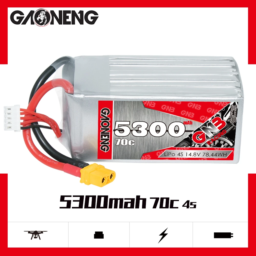 Блок батарей GAONENG GNB 5300 мАч 4S2P 14 8 В 70C с разъемом XT90S EC5 XT60 для радиоуправляемых