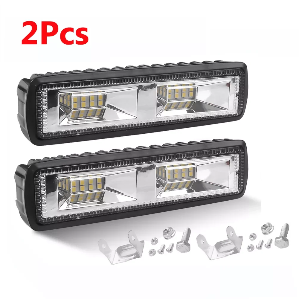 

48w DRL LED Spot Flood Work Light Worklight 9-32V 12 Volt Led Work Lights For Off Road Vehicle SUV Car Trucks Black Shell