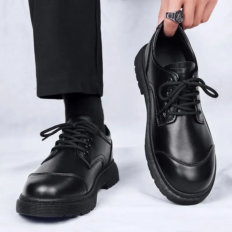 

Boys Elevator Shoes Men Inner Height Increasing Leather Shoes Men's Business Formal Derby Shoes Men's Black Genuine Leather Groo