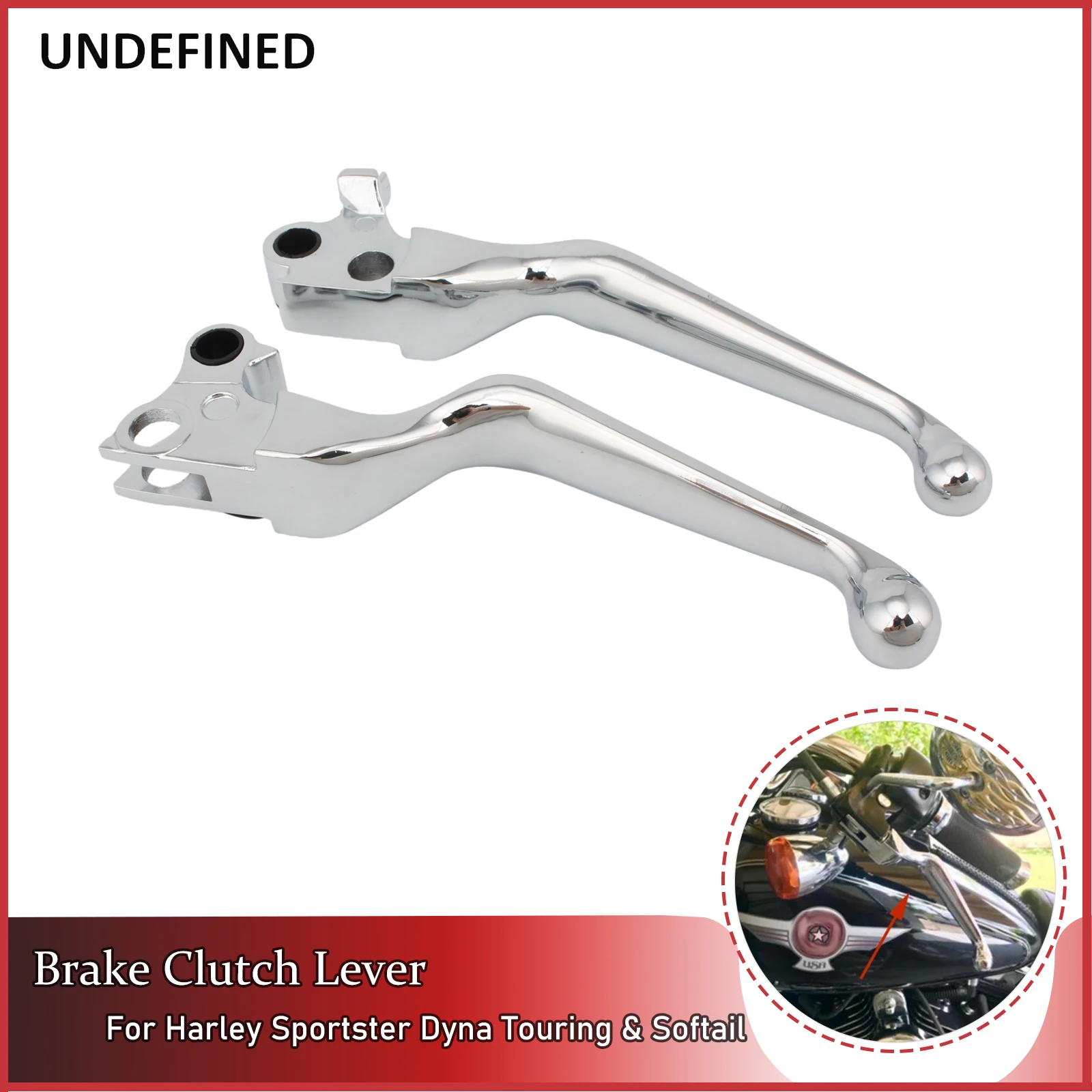 Motorcycle Brake Clutch Lever Cable Shifter Levers Chrome For Harley Sportster XL 883 Dyna FXD Touring Road King Softail Fat Boy