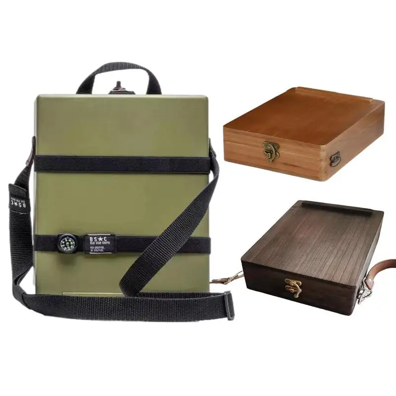 

Portable Writing Box Large Capacity Dustproof Messenger Storage Box Multifunctional Art Supply Organizer Writing Box For Art