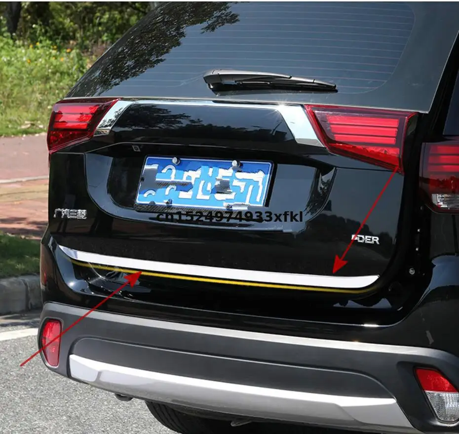 

For Mitsubishi Outlander 2013-2019 Decoratieve Strip Achterklepafdekking Roestvrijstalen Auto Achterzijde Decoratie Car Styling