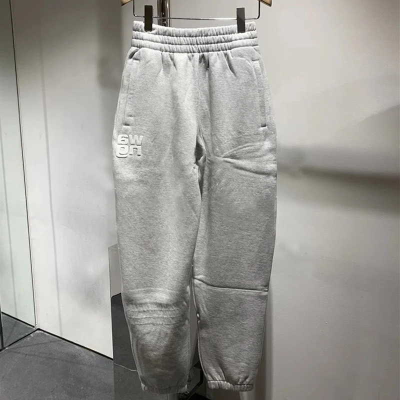

2022 Winter Women Trouser Set Thicken Velvet Pullover Loose Letter Sport Set Hoodies Warm Long Sleeve Cotton High Quality
