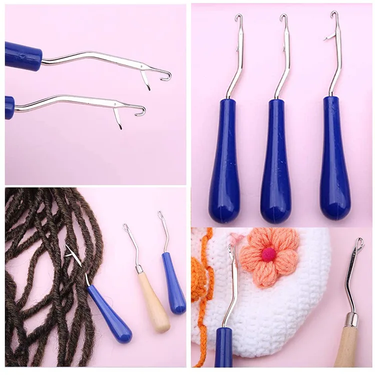 Вязальный крючок игла для плетения волос косичек вязание и крючком крупные