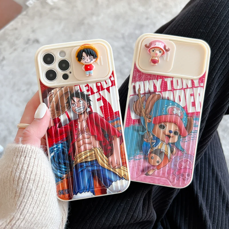 

BANDAI Japan Anime One Piece Cartoon Luffy phone case for iPhone12 12Pro 12Promax 11 13 Pro 11Promax X XS MAX XR phone holder