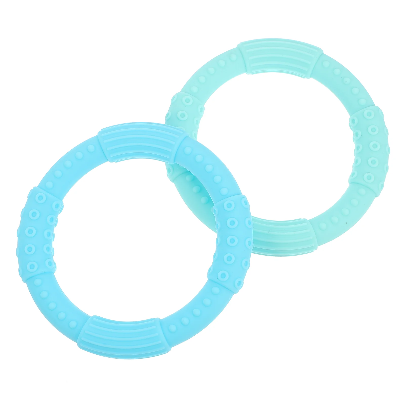 

2Pcs Baby Infant Teething Teether Bracelet Silicone Loop Ring Gum Care
