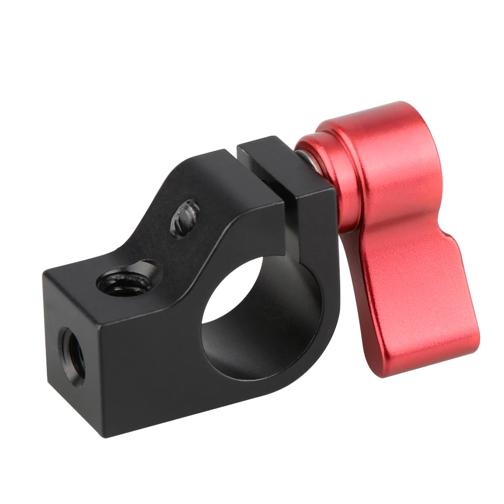 

CAMVATE 15mm Single Rod Clamp Adapter With 1/4"-20 Threaded Hole For Camera Cage Shoulder Mount Rig 15mm Rail Rod Support System