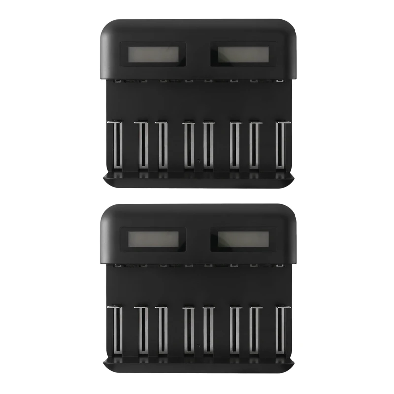 

2X 8 Slots Lcd Display USB Smart Battery Charger For Aa Aaa Sc C D Size Rechargeable Battery 1.2V Ni-Mh Quick Charger