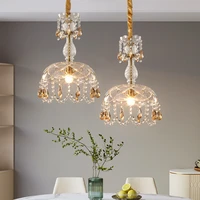 nordic small led ceiling chandelier for dining room bedroom bedside pendant lamp bar restaurant creative porch aisle lighting