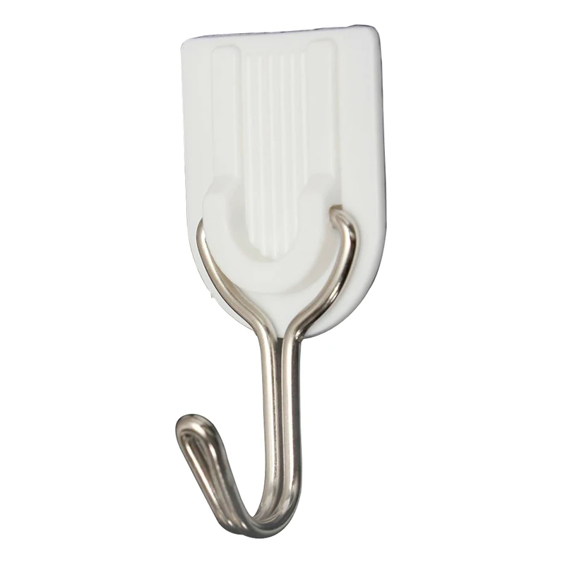 

6 Pieces Wall Door Hook Towel Holder Self-Adhesive Bathroom Kitchen Glue Hook White