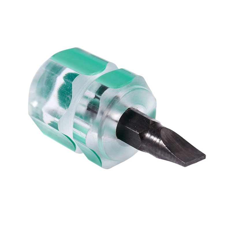 

10 Pcs Flat Phillips Screwdriver Mini Screw Driver Short Small Split Repair Tools Kit Set Green+Red