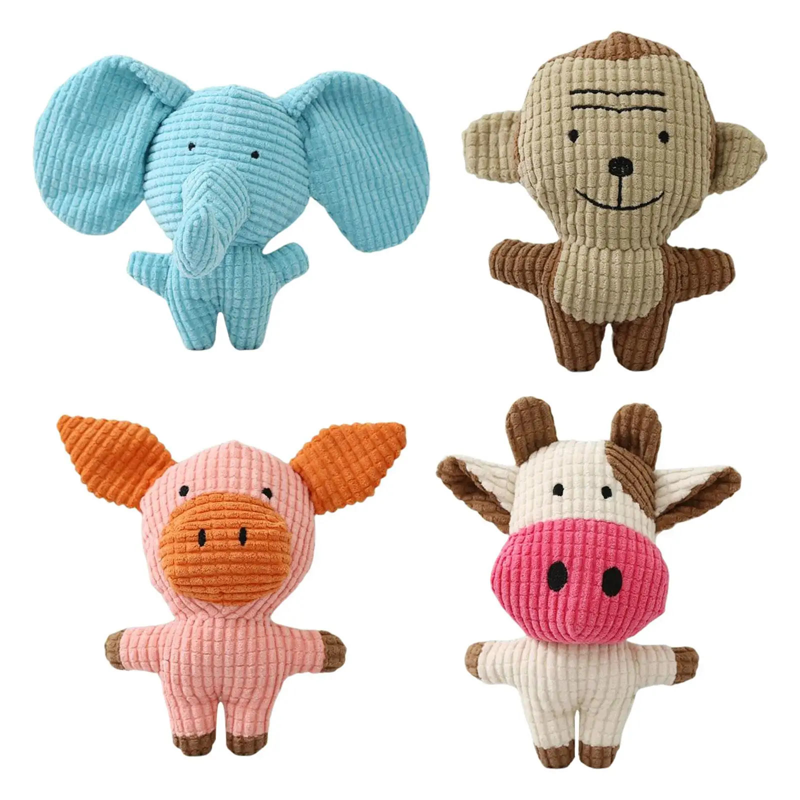 

Слон, обезьяна, Маленькая свинья, Плюшевые Игрушки для маленьких и больших собак, щенок, пищалка, жевательная игрушка, животные