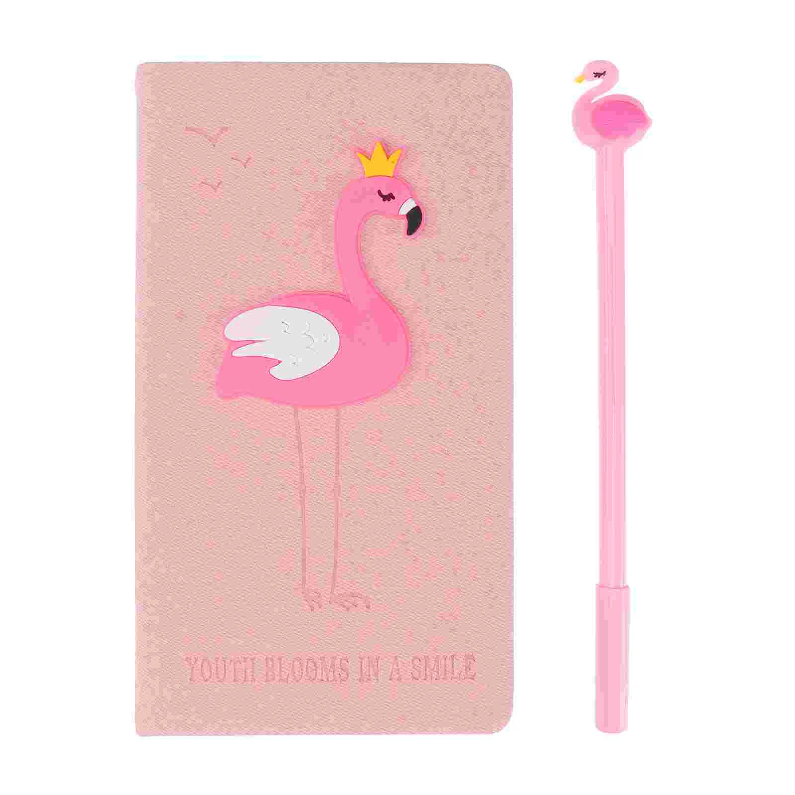 

1 шт. блокнот и ручка с милым фламинго, креативные Декоративные Канцтовары, подарки, блокнот, набор для журнала, дневник, блокноты для офисных девушек