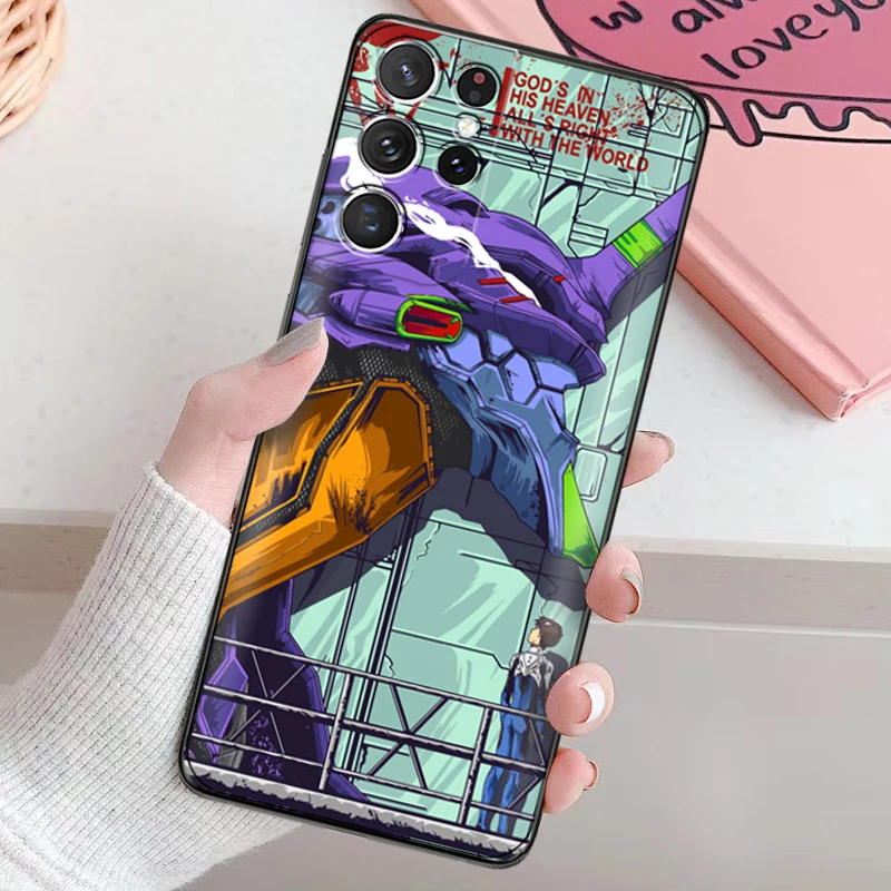 

Neon Genesis Evangelion EVA Phone Case For Samsung Galaxy S22 S21 S20 Ultra FE 5G S22 S10 10E S9 Plus Back Funda Silicone Cover