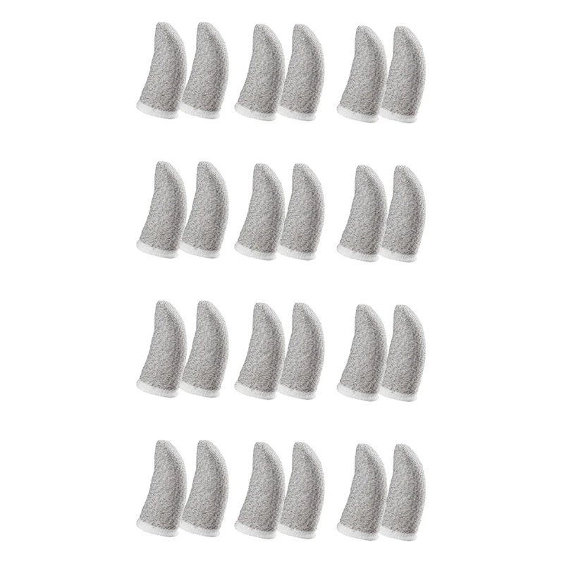 

18-Pin Carbon Fiber Finger Sleeves For PUBG Mobile Games Contact Screen Finger Sleeves White(24 Pcs)