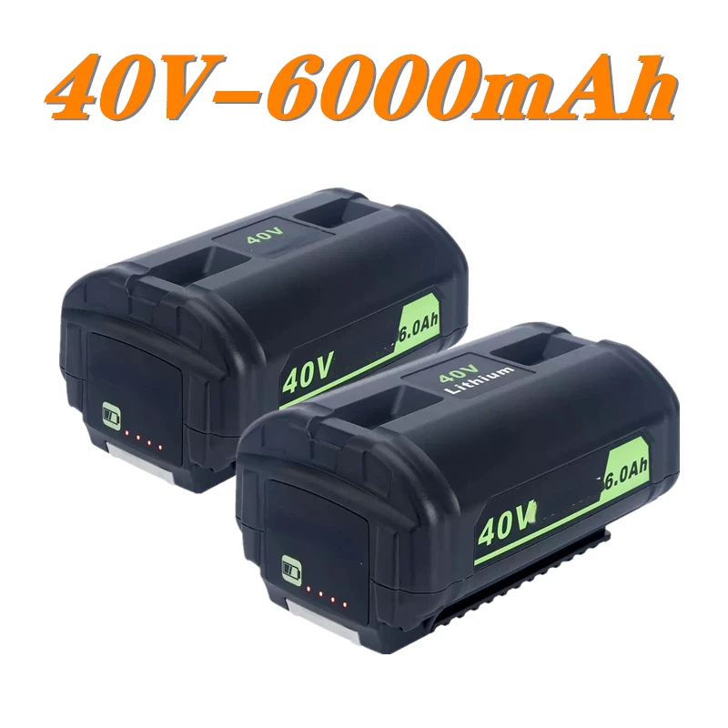 

OP40601 40V 6.0Ah Li-ion Rechargeable Battery for Ryobi OP4060 OP4050 OP4030 OP4026 RY40200 OP4040 RY40430 RY40770 RY40440 Tools