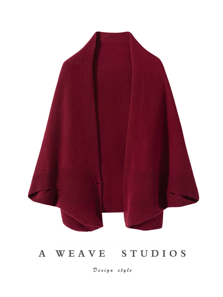 ADDONEE весенне-осенние женские накидки 100% кашемировые шали свитер высокого