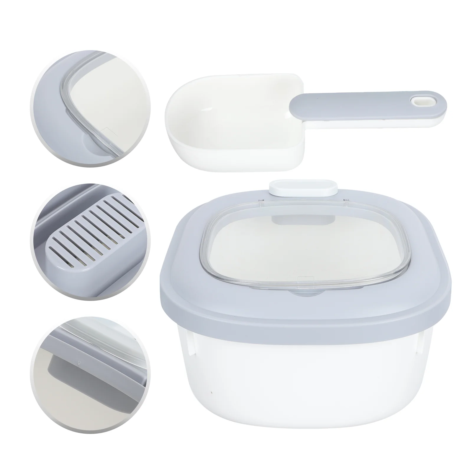 

Rice Storage Container Bincereal Bucket Flour Box Airtight Kitchen Pantry Grain Dispenser Case Containers Dry Bins Pasta