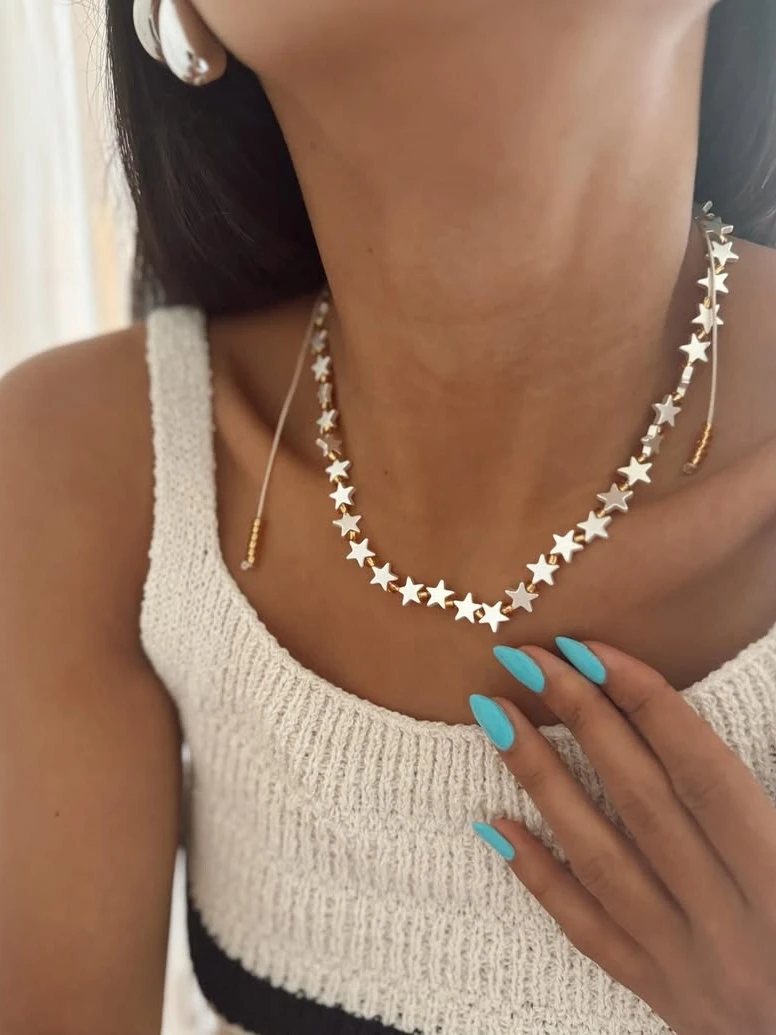 Vlen Boho фестиваль ожерелье регулируемые музыкальные украшения для женщин ракушка