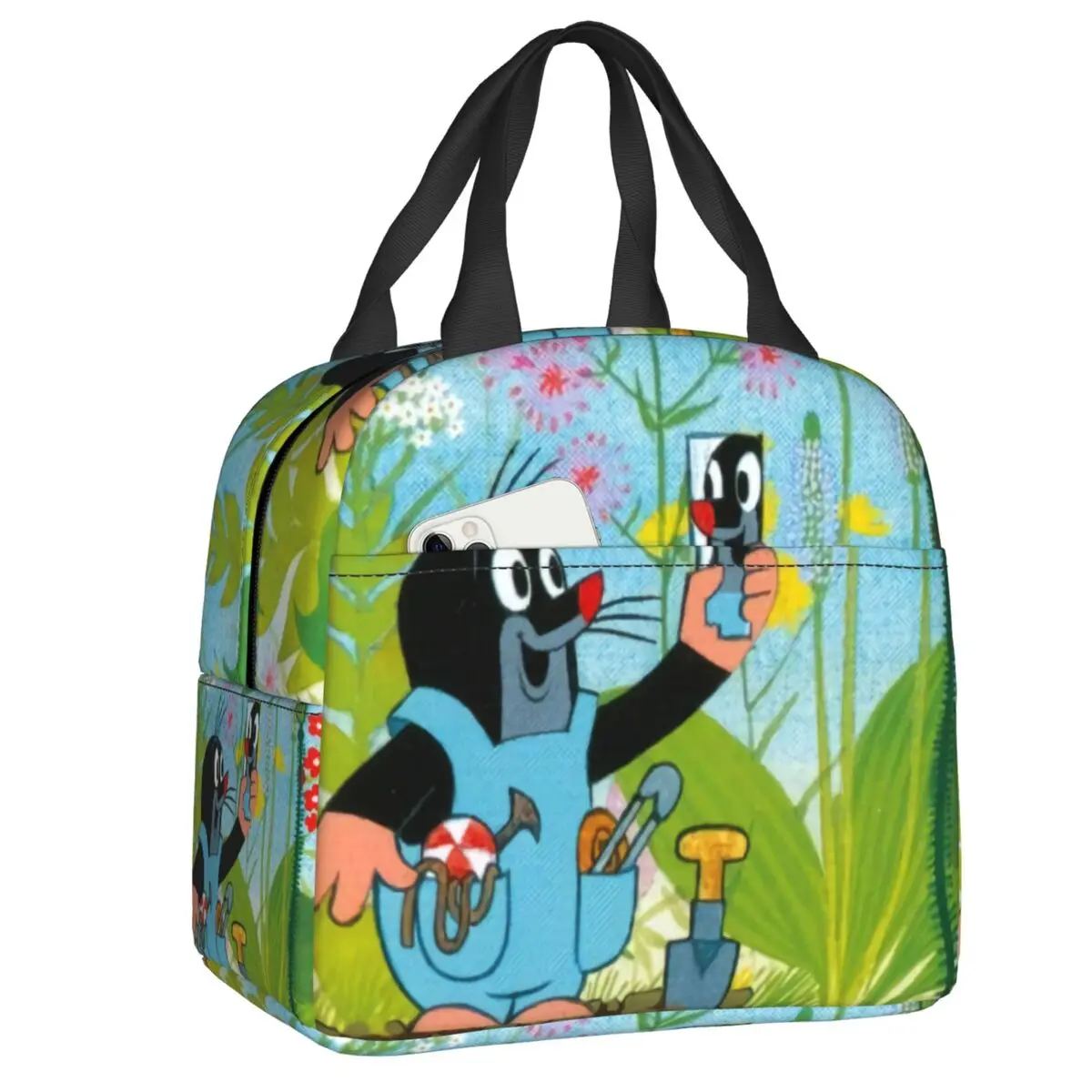 

Czech Cartoon Comics Krtek Mole Insulated Lunch Bags for Work School The Mole Resuable Thermal Cooler Bento Box Women Children