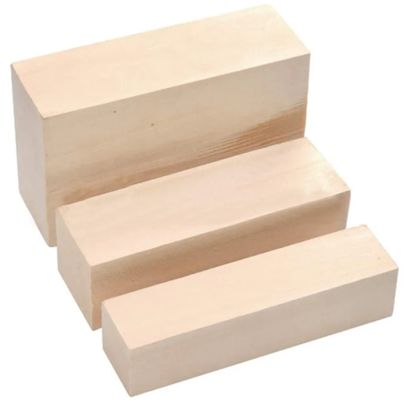 

Mixed Size Unfinished Wood Block Kit Practice Carving Material DIY Handmade Crafts Supplies