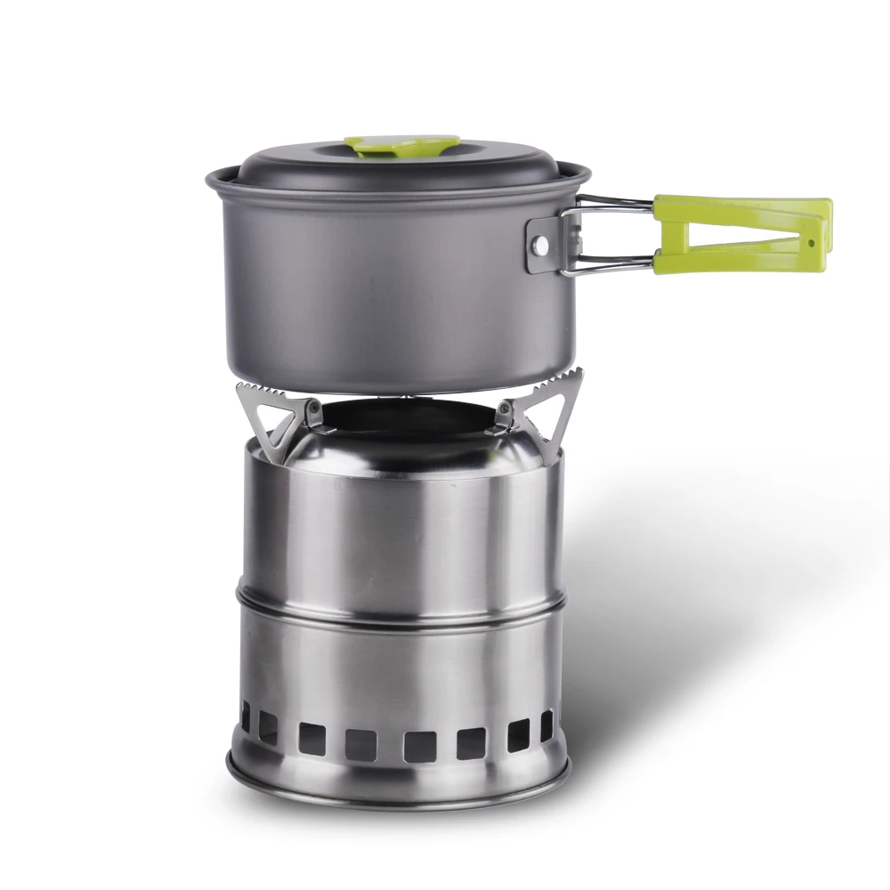 

Portable Folding Firewood Stove Windproof Outdoor Wood Gas Wood-burning Stove Camping Gasification Furnace