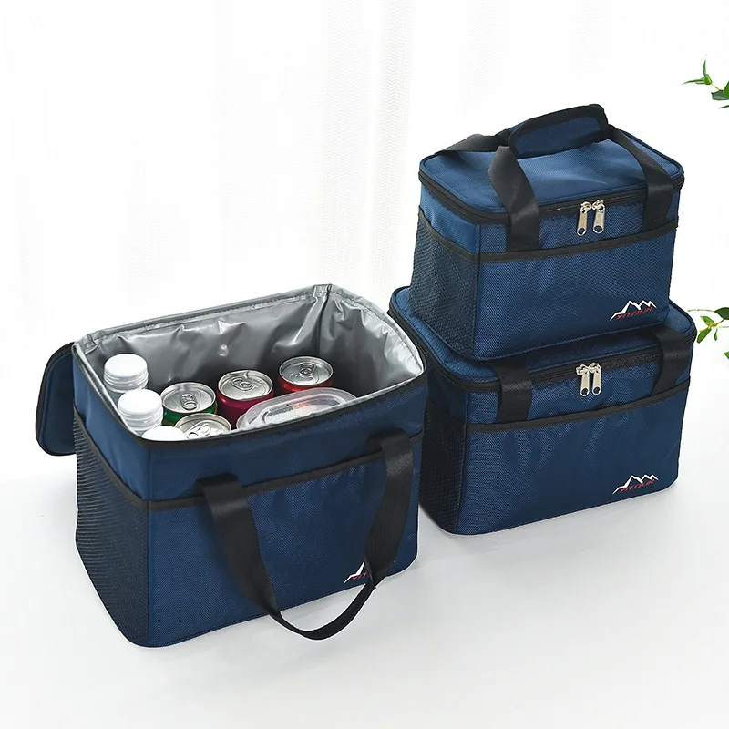 Thicken Fresh Keeping Bento Lunch Bag Portable Waterproof Oxford Cloth Beer Food Picnic Cas Cooler Cooler Ice Pack Storage Boxes