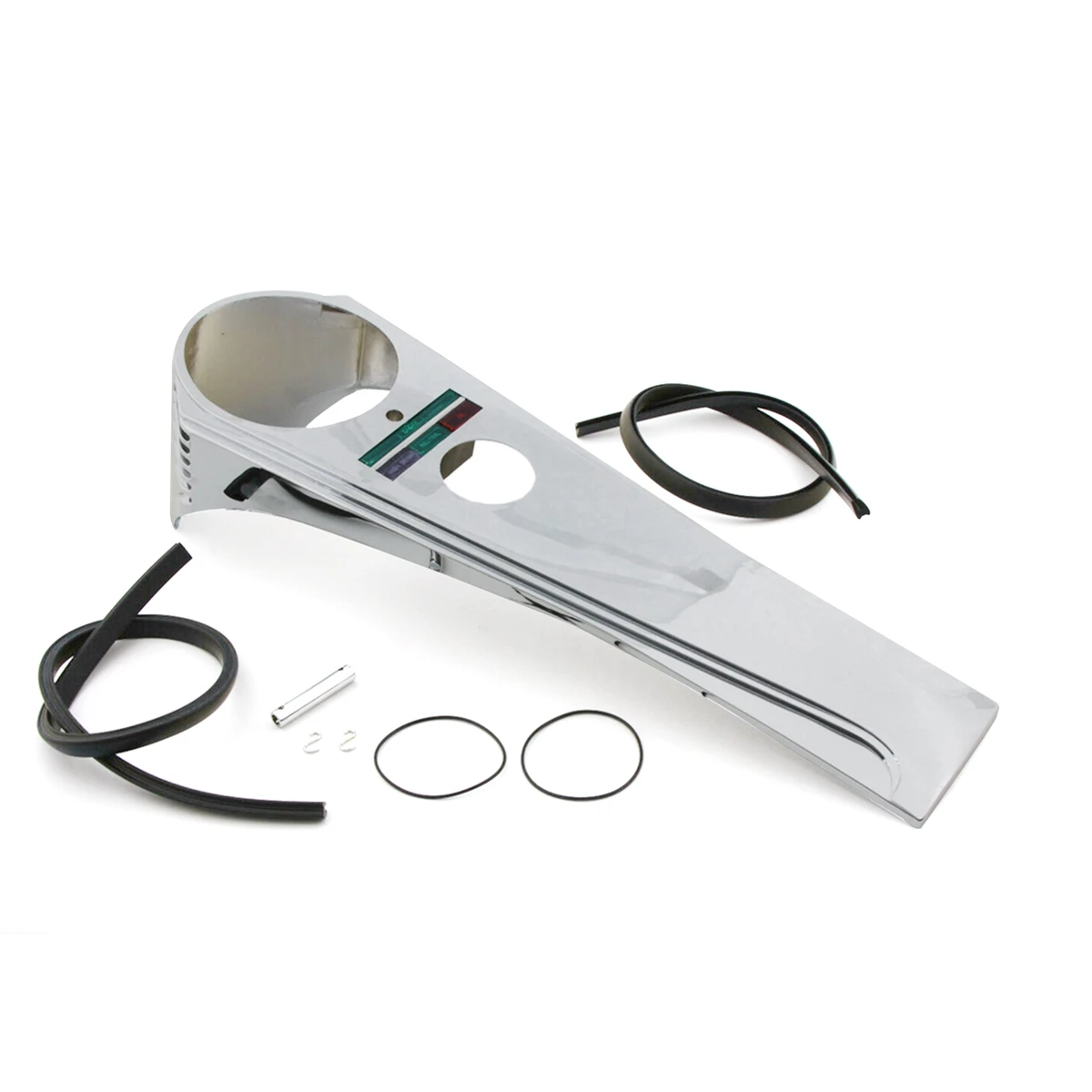 

Chrome Long Rider Dash Panel for Softail Glide & Shovelhead FL FX FXST FLST FXDWG 1980-1996 Cover