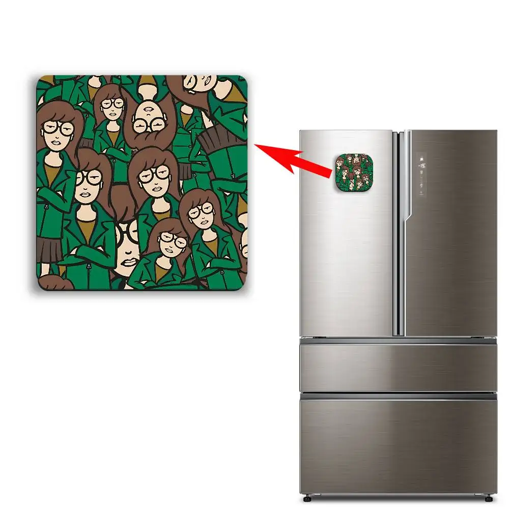 Фото Крутой магнит на холодильник Jane Lane Daria Morgendorffer, черный, квадратный, пластиковый, для магнитных наклеек, не оставляет следов, прочный, гладкий, с текстурой №5