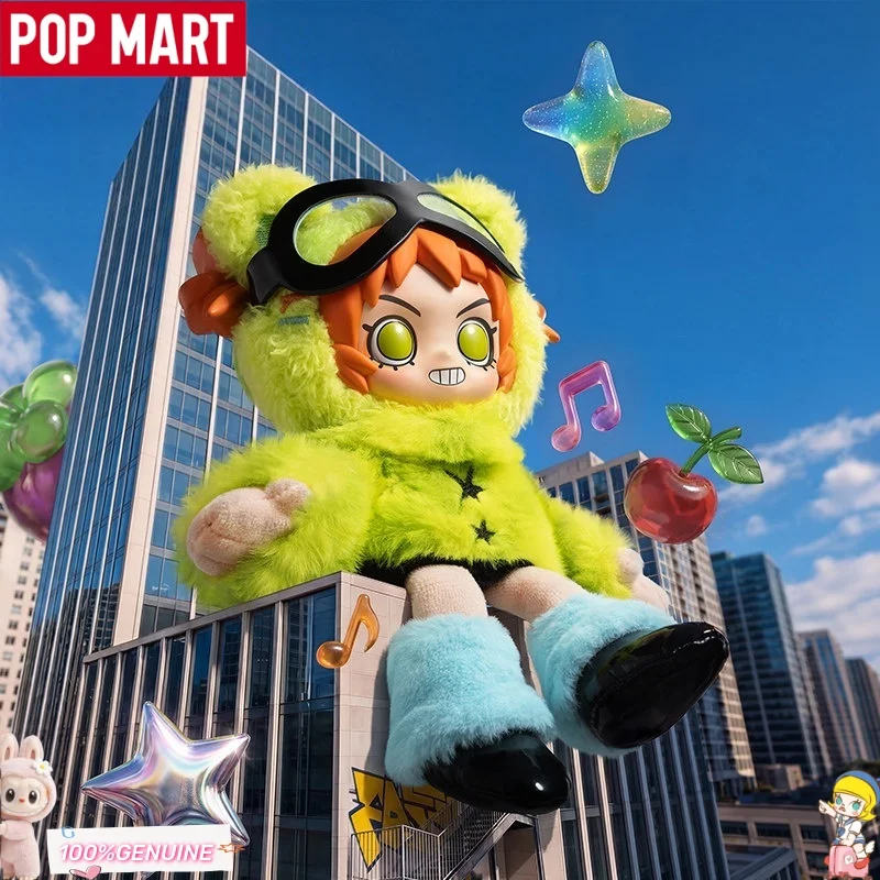 Фото POPMART Peach Riot Fruit Punch Series: Виниловая плюшевая фигурка-брелок Kawaii в стиле музыкального панка, подвеска для сумки, коллекционная игрушка, подарок №3