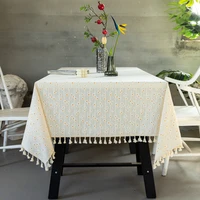 pastoral wind tablecloth small daisy cotton birthday tablecloth korean coffee table table cloth elegant living room decoration