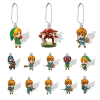 bandai cartoon the legend of zelda clear pattern keychains resin 2d doll key chain for boys gifts jewelry gifts wholesale mk178