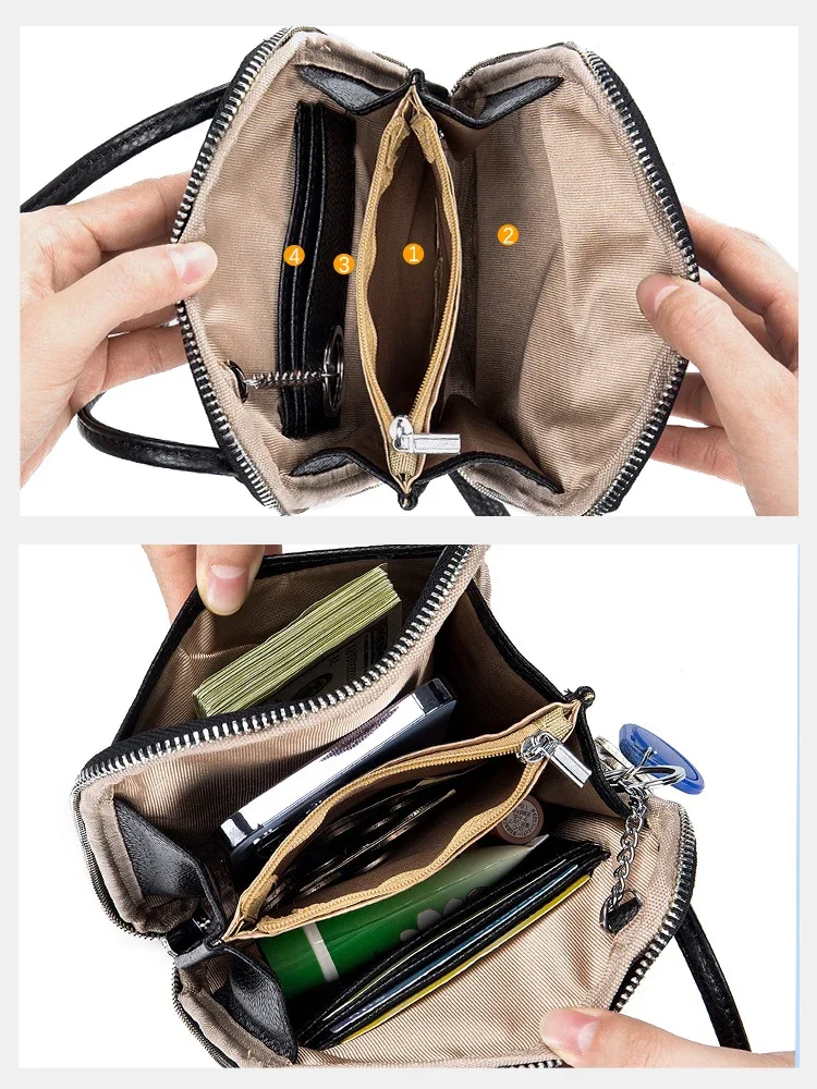 Женская сумка Zency из мягкой натуральной кожи маленькая сумочка для телефона