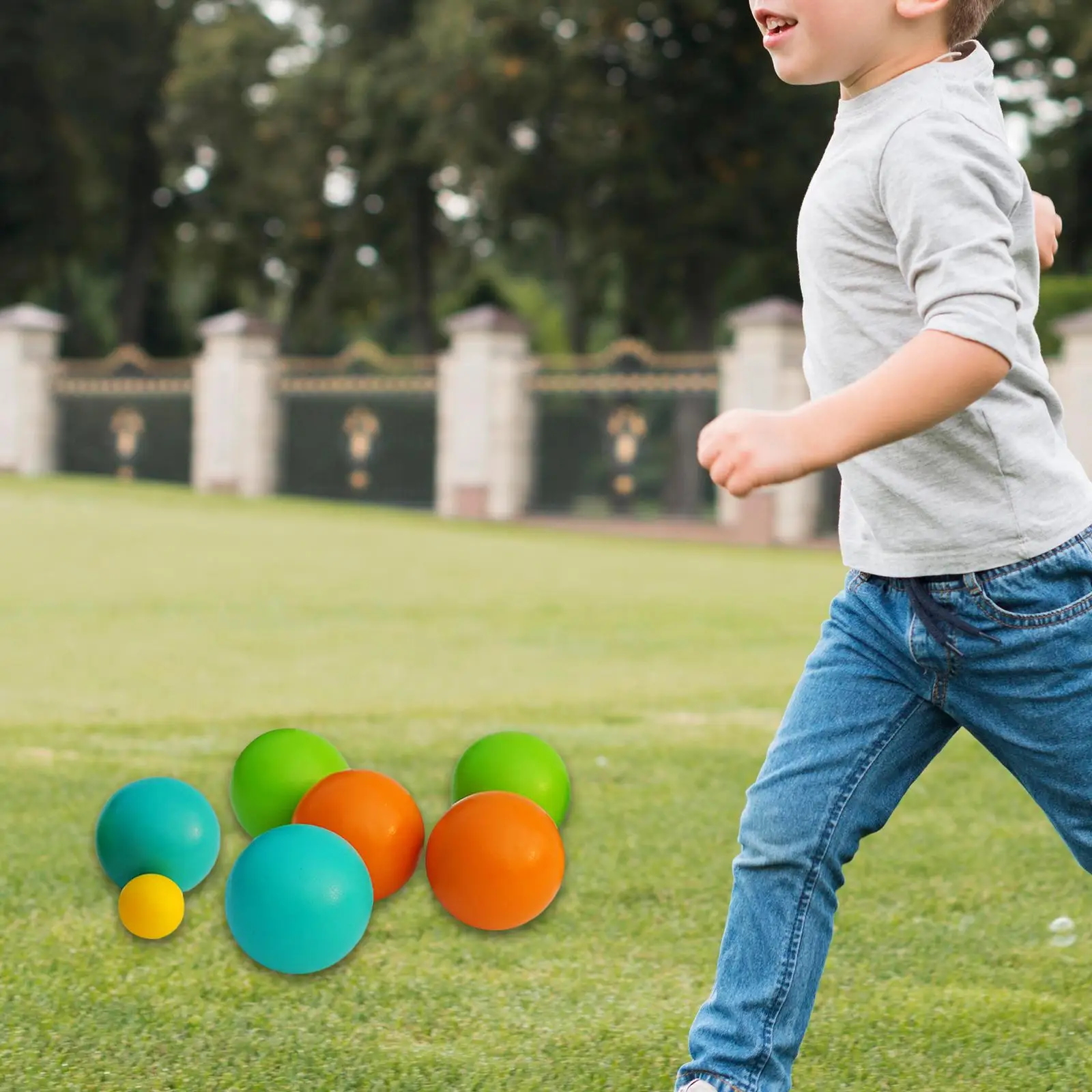 

7Pcs Kids Outdoor Balls Throwing Ball Wooden Playground Balls for Outdoor