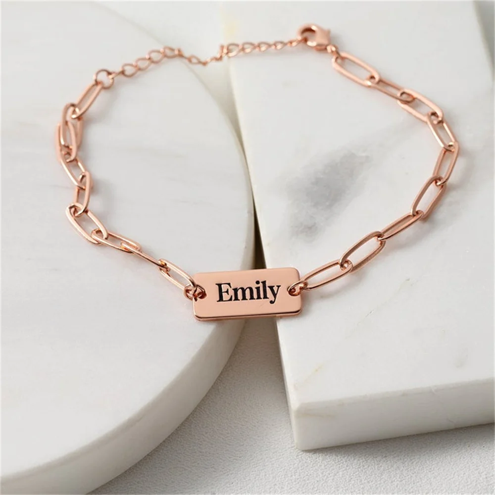 Ladies Personalized Name Bracelet Custom Sterling Silver Bracelet Lettering, Name Fashion Jewelry, Bridesmaid Gift, Custom Gift