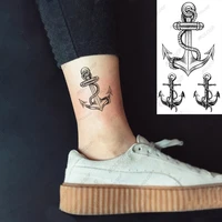 anchor tattoo stickers arrow rope small body art for women men fake tattoos waterproof temporary makeup