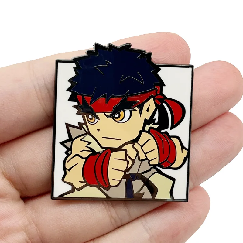 90s Retro Game Enamel Brooch Street Fighter Childhood Cool Pins Clothes Backpack Lapel Badges Fashion Jewelry Accessories Gifts