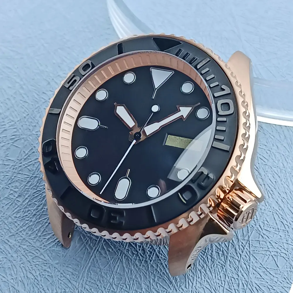 41 мм NH35 NH36 корпус из розового золота купольное сапфировое стекло нержавеющая